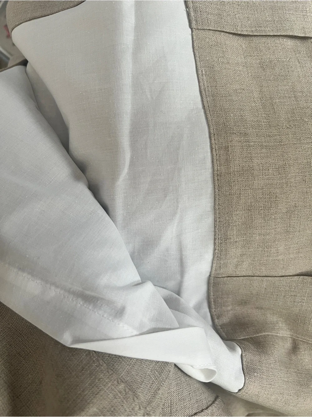Quince European Linen Curtain Panel in Dark Flax- Light filtering